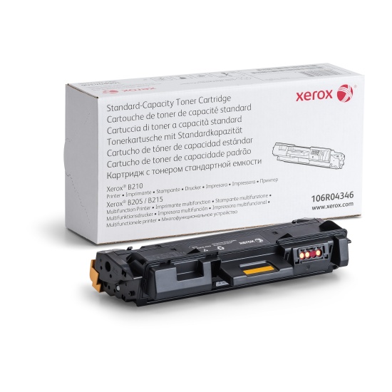 Xerox Genuine B205 / B210 / B215 Black Standard Capacity Toner Cartridge (1500 pages) - 106R04346 Image