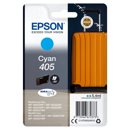 Epson Cyan 405 DURABrite Ultra Ink ink cartridge 1 pc(s) Compatible Standard Yield Image