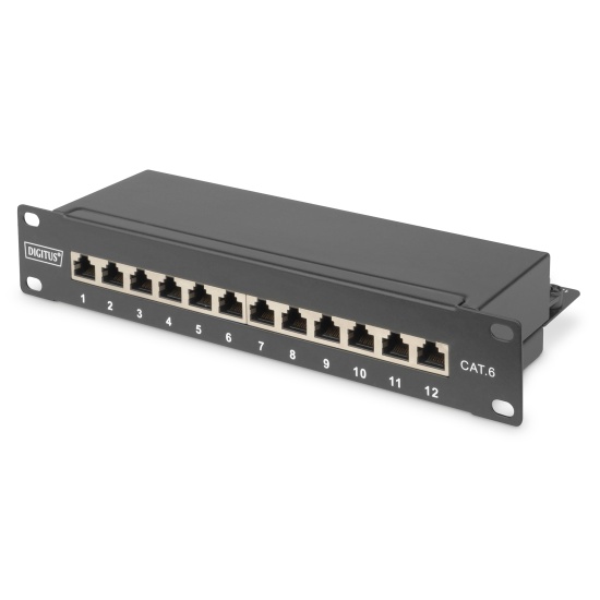 Digitus CAT 6, Class E Patch Panel, shielded, black Image