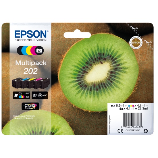 Epson Kiwi Multipack 5-colours 202 Claria Premium Ink Image