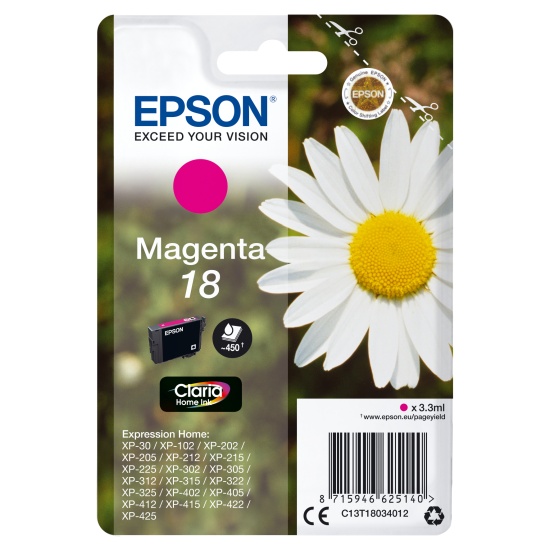 Epson Daisy Singlepack Magenta 18 Claria Home Ink Image