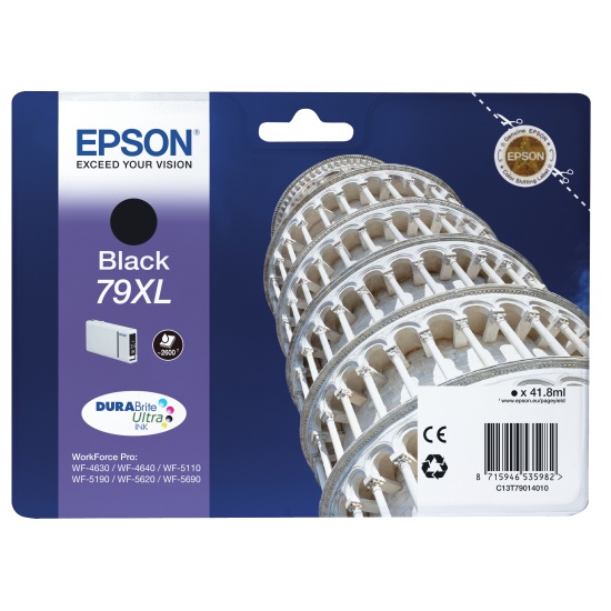 Epson Tower of Pisa Singlepack Black 79XL DURABrite Ultra Ink Image