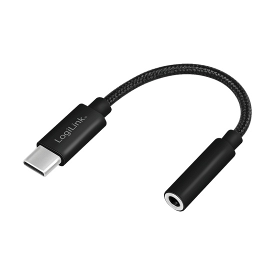 LogiLink USB Type-C cable to 3.5 mm audio jack adapter, 13 cm Image