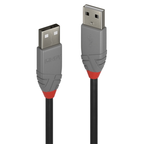 Lindy 1m USB 2.0 Type A to A Cable, Anthra Line Image