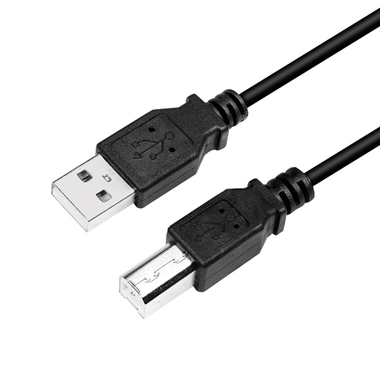 LogiLink CU0007B USB cable 2 m USB 2.0 USB A USB B Black Image