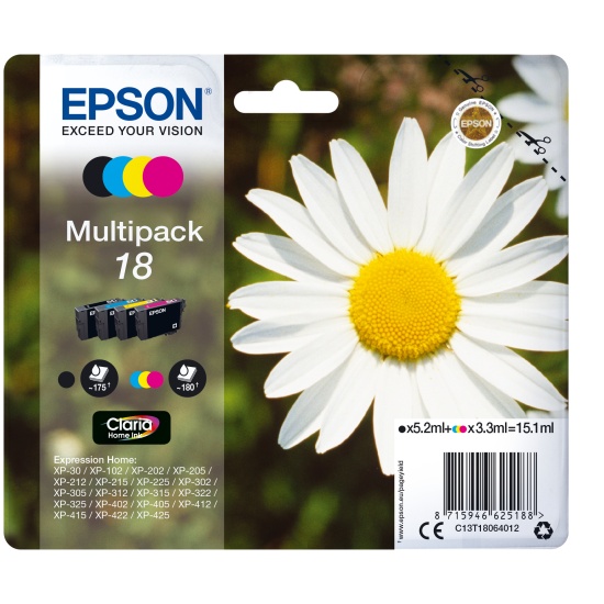 Epson Daisy Multipack 4-colours 18 Claria Home Ink Image