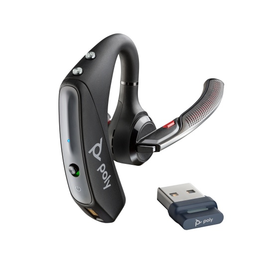 POLY Voyager 5200 Headset Wireless Ear-hook Car/Home office Bluetooth Charging stand Black Image