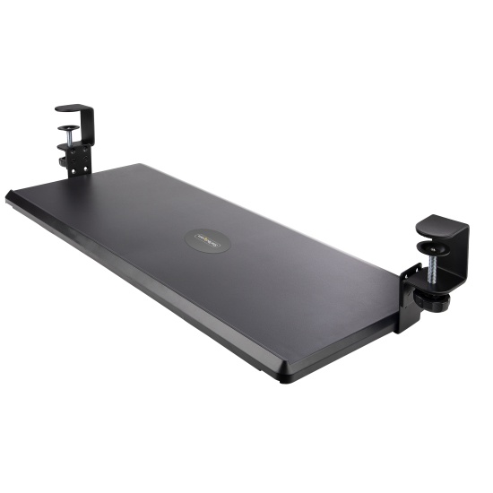 StarTech.com Under-Desk Keyboard Tray, Clamp-on Ergonomic Keyboard Holder, Up to 12kg (26.5lb), Sliding Keyboard and Mouse Drawer with C-Clamps, Height Adjustable Keyboard Tray (3.9/4.7/5.5 in) Image