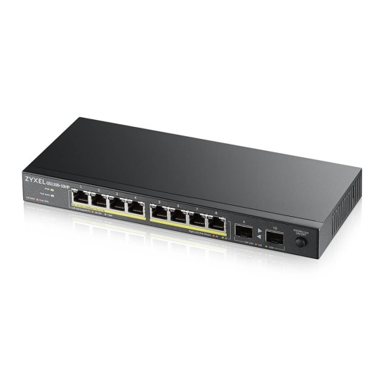 Zyxel GS1100-10HP v2 Unmanaged Gigabit Ethernet (10/100/1000) Power over Ethernet (PoE) Black Image