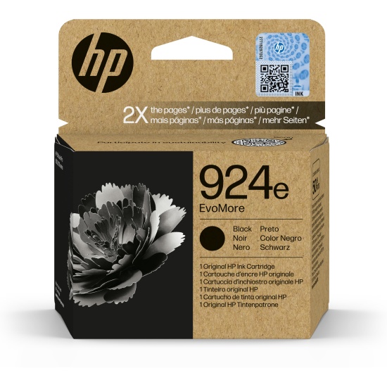 HP 924e EvoMore Black Original Ink Cartridge Image