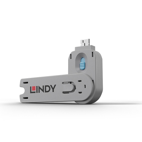 Lindy USB Type A Port Blocker Key, Blue Image