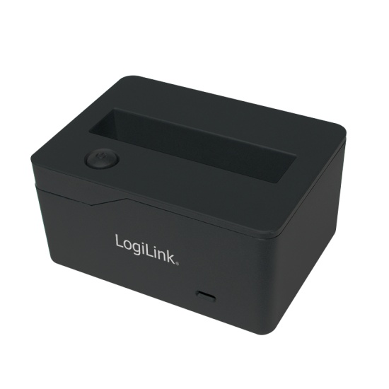 LogiLink QP0025 storage drive docking station USB 3.2 Gen 1 (3.1 Gen 1) Type micro-B Black Image