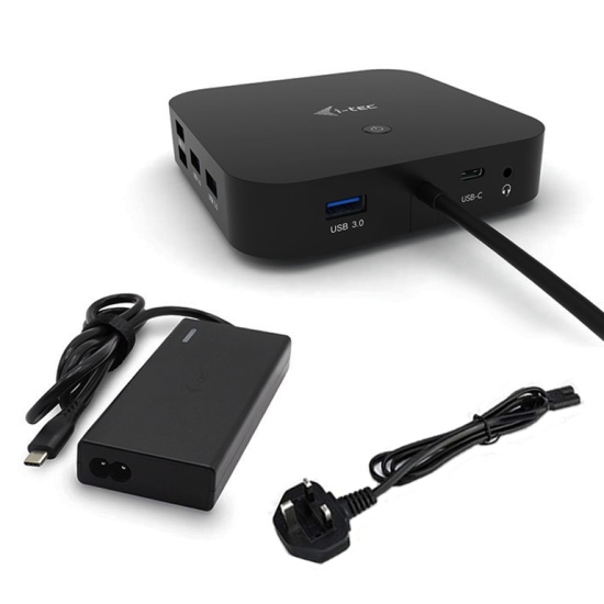 i-tec USB-C Dual Display Docking Station with Power Delivery 65W + Universal Charger 77 W Image