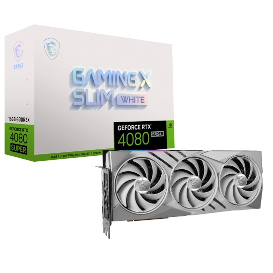 MSI GeForce RTX 4080 SUPER 16G GAMING X SLIM WHITE NVIDIA 16 GB GDDR6X Image