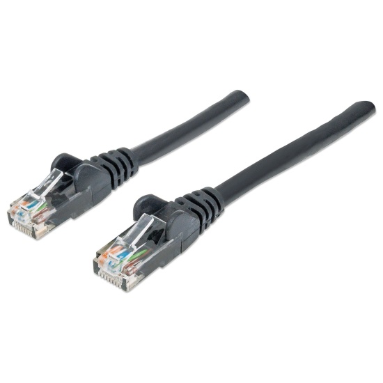 Intellinet Network Patch Cable, Cat6, 1.5m, Black, CCA, U/UTP, PVC, RJ45, Gold Plated Contacts, Snagless, Booted, Lifetime Warranty, Polybag Image