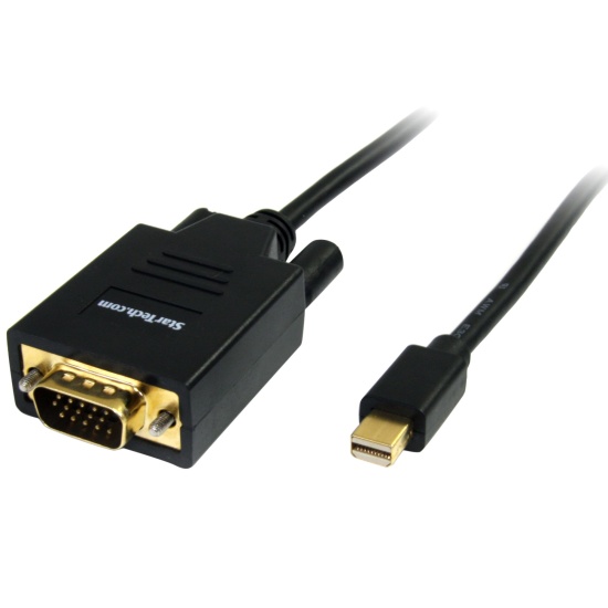 StarTech.com 6ft (2m) Mini DisplayPort to VGA Cable - Active Mini DP to VGA Adapter Cable - 1080p Video - mDP 1.2 or Thunderbolt 1/2 Mac/PC to VGA Monitor/Display - Converter Cord Image