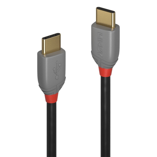 Lindy 2m USB 2.0 Type C to C Cable, Anthra Line Image