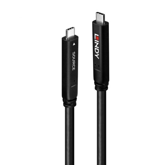 Lindy 10m USB 3.2 Gen 1 and DP 1.4 Type C Hybrid Cable Image