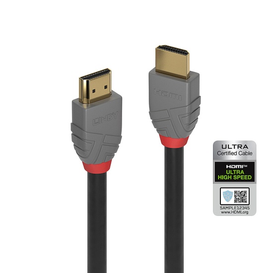 Lindy 1m Ultra High Speed HDMI Cable, Anthra Line Image