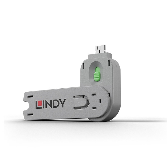 Lindy USB Type A Port Blocker Key, Green Image