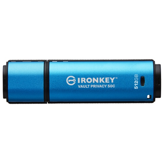 Kingston Technology IronKey 512GB USB-C Vault Privacy 50C AES-256 Encrypted, FIPS 197 Image