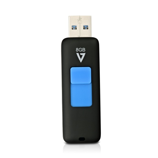 V7 VF38GAR-3E USB flash drive 8 GB USB Type-A 3.2 Gen 1 (3.1 Gen 1) Black, Blue Image