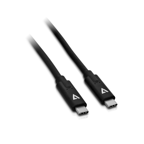 V7 Black USB Cable USB-C Male to USB-C Male 2m 6.6ft Image