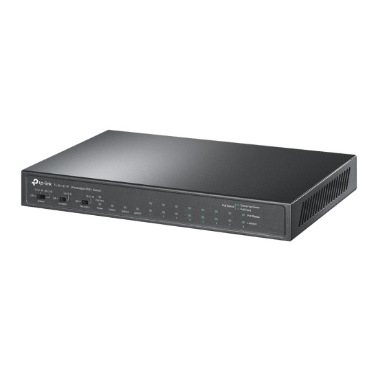 TP-Link 8-Port 10/100Mbps + 3-Port Gigabit Desktop Switch with 8-Port PoE+ Image