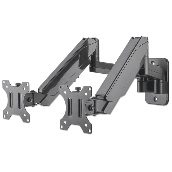 Manhattan TV & Monitor Mount, Wall, Full Motion (Gas Spring), 2 screens, Screen Sizes: 17-32