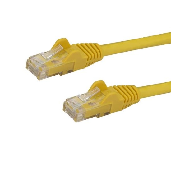 StarTech.com 3m CAT6 Ethernet Cable - Yellow CAT 6 Gigabit Ethernet Wire -650MHz 100W PoE RJ45 UTP Network/Patch Cord Snagless w/Strain Relief Fluke Tested/Wiring is UL Certified/TIA Image