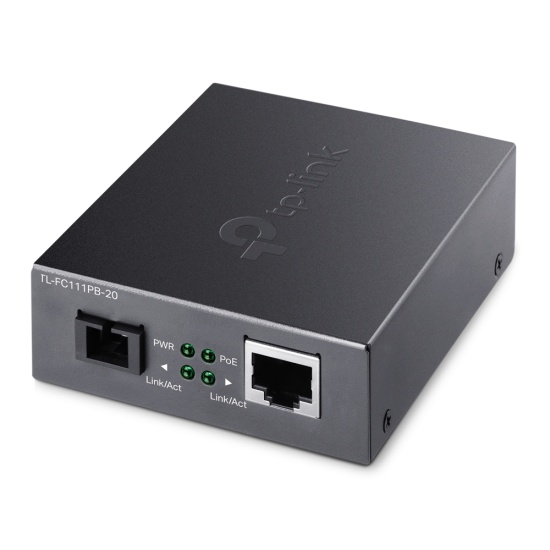 TP-Link 10/100Mbps WDM Media Converter with 1-Port PoE Image