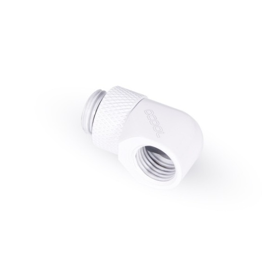 Alphacool Eiszapfen L-connector rotatable G1/4 outer thread to G1/4 inner thread - white Image