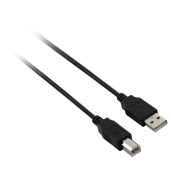 V7 Black USB Cable USB 2.0 A Male to USB 2.0 B Male 5m 16.4ft Image