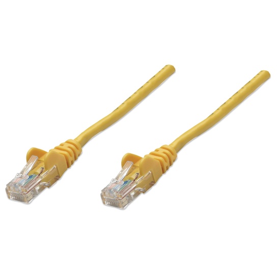 Intellinet Network Patch Cable, Cat5e, 3m, Yellow, CCA, U/UTP, PVC, RJ45, Gold Plated Contacts, Snagless, Booted, Lifetime Warranty, Polybag Image