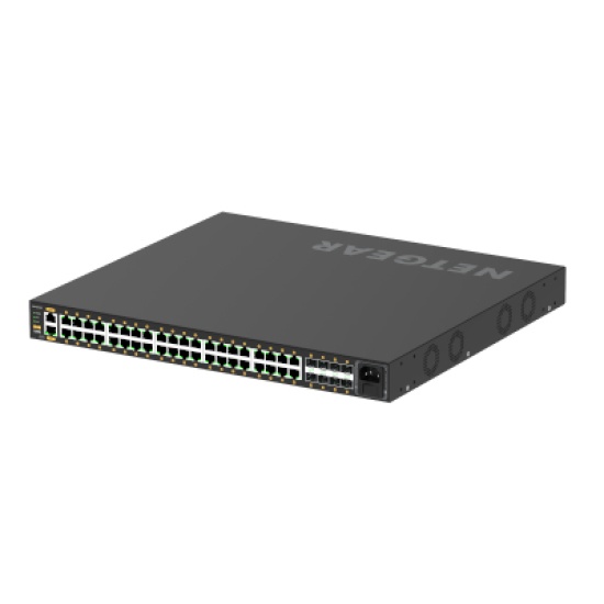 NETGEAR GSM4248PX-100EUS network switch Managed L2/L3/L4 Gigabit Ethernet (10/100/1000) Power over Ethernet (PoE) Black Image