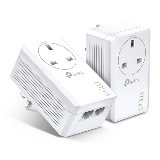 TP-Link AV1000 2-Port Gigabit Passthrough Powerline Starter Kit Image