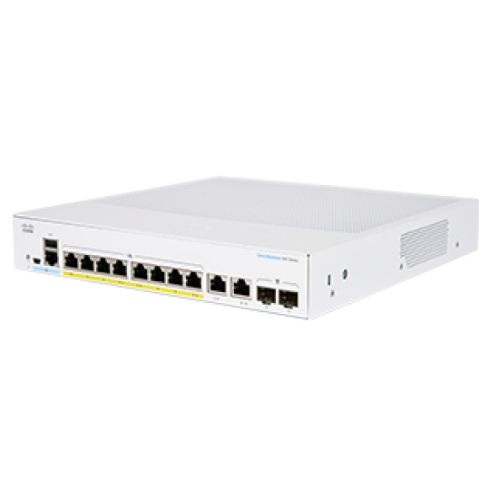 Cisco CBS350-8P-2G-EU network switch Managed L2/L3 Gigabit Ethernet (10/100/1000) Silver Image