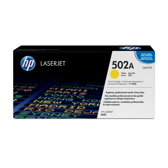 HP 502A Yellow Original LaserJet Toner Cartridge Image