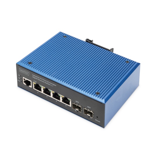 Digitus Industrial 4+2-Port L2 managed Gigabit Ethernet PoE Switch Image