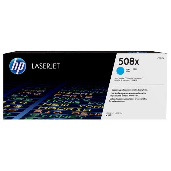 HP 508X High Yield Cyan Original LaserJet Toner Cartridge Image