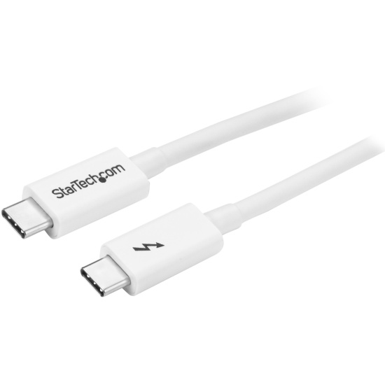 StarTech.com Thunderbolt 3 Cable - 20Gbps - 1m - White - Thunderbolt, USB, and DisplayPort Compatible Image