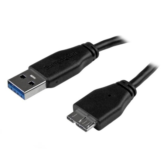 StarTech.com Slim Micro USB 3.0 Cable - M/M - 15cm (6in) Image