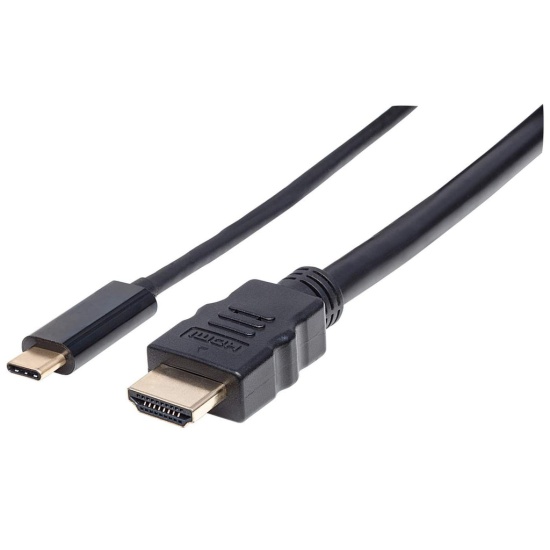 Manhattan USB-C to HDMI Cable, 4K@30Hz, 2m, Black, Male to Male, Three Year Warranty, Polybag Image