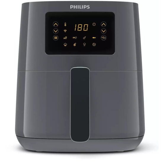 Philips 5000 series HD9255/60 fryer Single 4.1 L Stand-alone 1400 W Hot air fryer Black, Grey Image