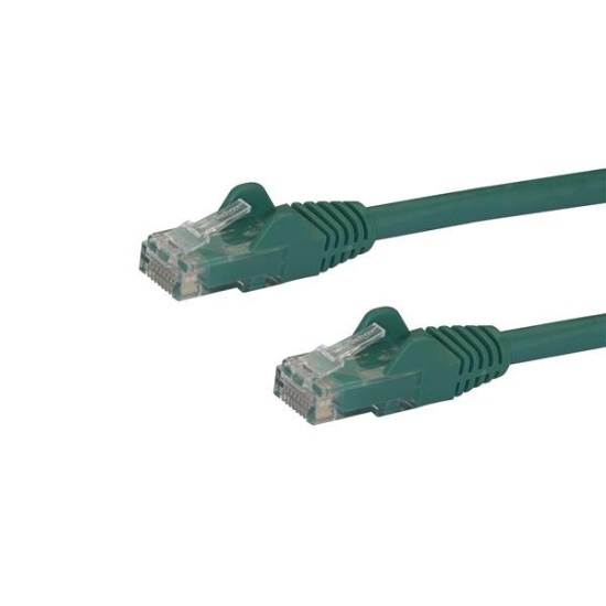 StarTech.com 1m CAT6 Ethernet Cable - Green CAT 6 Gigabit Ethernet Wire -650MHz 100W PoE RJ45 UTP Network/Patch Cord Snagless w/Strain Relief Fluke Tested/Wiring is UL Certified/TIA Image