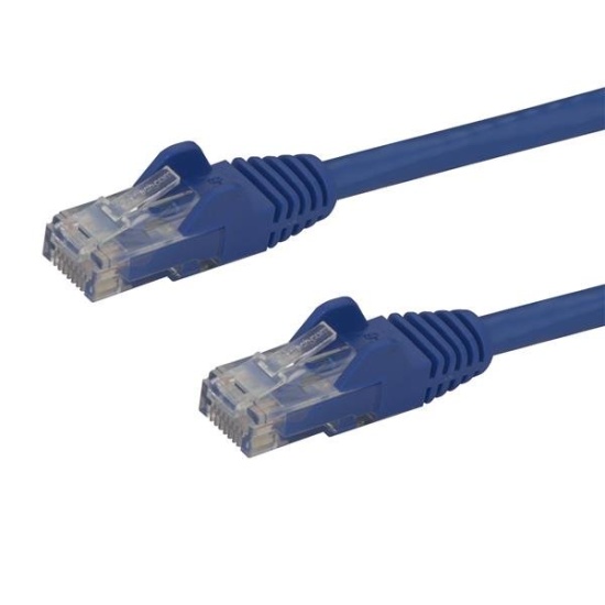 StarTech.com 15m CAT6 Ethernet Cable - Blue CAT 6 Gigabit Ethernet Wire -650MHz 100W PoE RJ45 UTP Network/Patch Cord Snagless w/Strain Relief Fluke Tested/Wiring is UL Certified/TIA Image