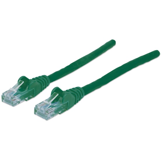 Intellinet Network Patch Cable, Cat6, 20m, Green, CCA, U/UTP, PVC, RJ45, Gold Plated Contacts, Snagless, Booted, Lifetime Warranty, Polybag Image