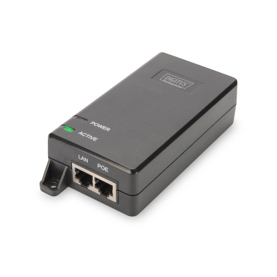 Digitus Gigabit Ethernet PoE+ Injector, 802.3at, 30 W Image