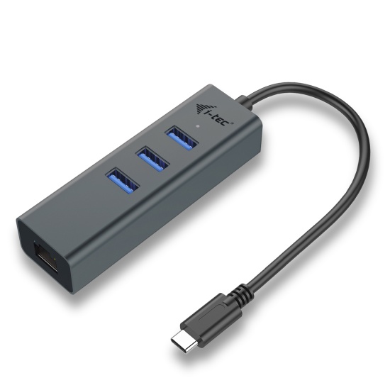 i-tec Metal USB-C HUB 3 Port + Gigabit Ethernet Adapter Image