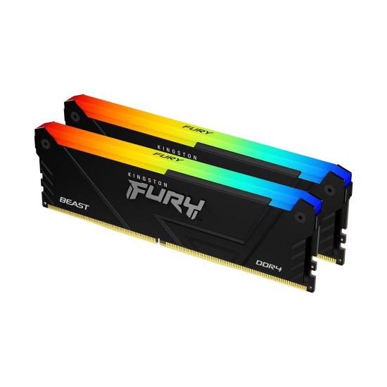 Kingston Technology FURY 32GB 3200MT/s DDR4 CL16 DIMM (Kit of 2) 1Gx8 Beast RGB Image